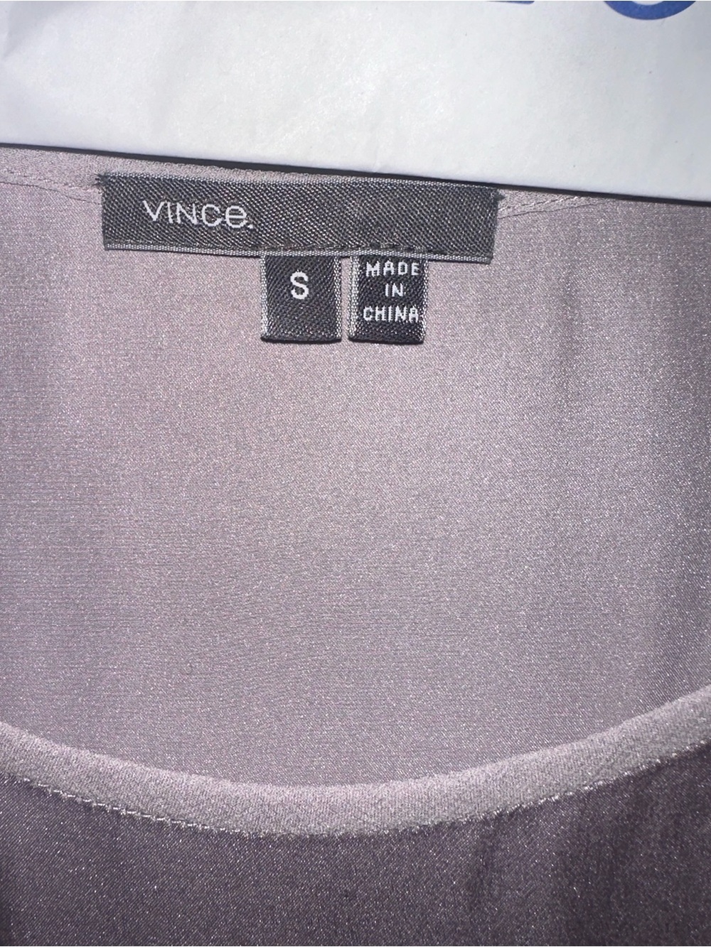 Vince Satin-Look Top in Dusty Mauve